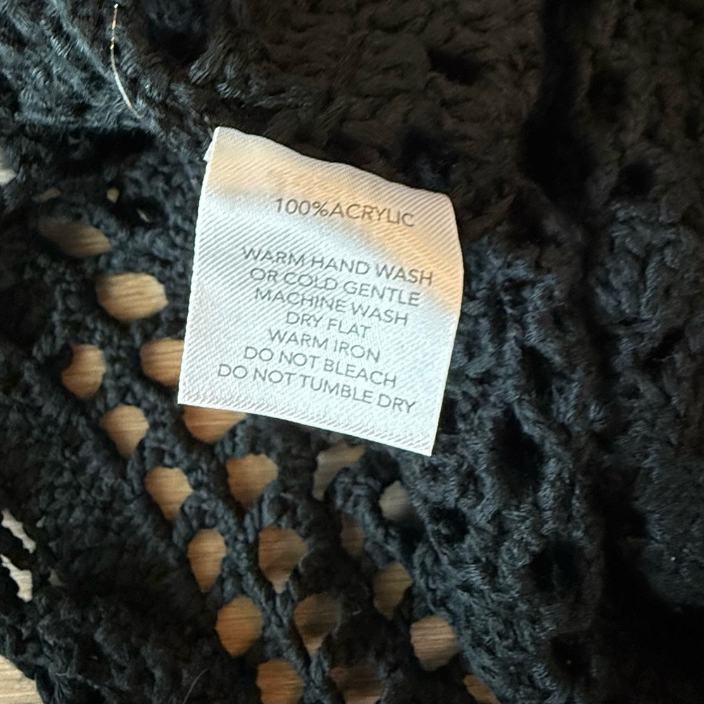 NWT Tiger Mist Nix Black Crochet Mini Dress, Size Small - Picture 6 of 6